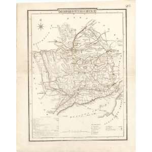 Rare Antique Map Monmouthshire C1850 Wales 
