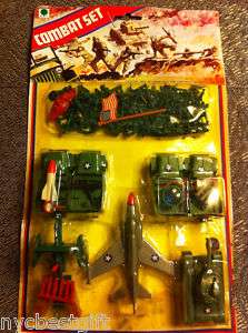 vintage combat set toys, soldiers,tank, airplane riotoy  