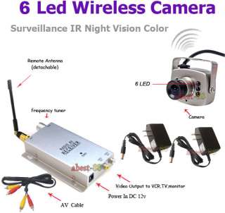 Wireless camera 380TV lines Sharp picture display