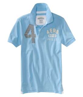 Aeropostale mens solid embellished polo shirt  