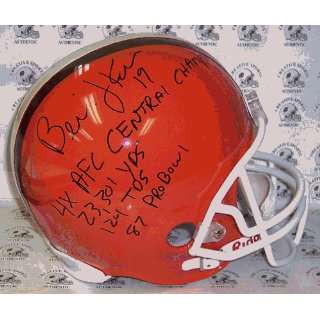 Bernie Kosar   Autographed Full Size Riddell Football Helmet w/STATS 
