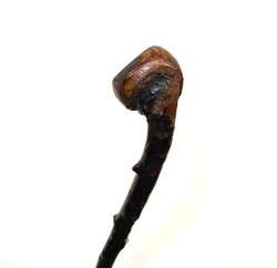 Antique Irish Blackthorn Shillelagh Burl Handle C 1880  