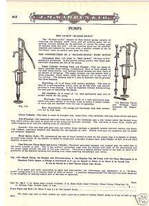 RED JACKET WELL PUMP ANTIQUE CATALOG AD 1919  
