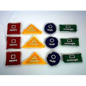   Beanbags   Circle Rectangle Triangle Square   Set of 12 Toys & Games