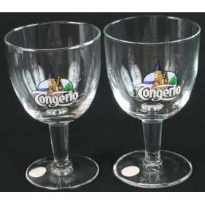   Pair Set 2 Tongerlo Belgian Abbey Beer Glasses 