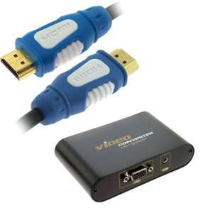   HDMI HDTV Converter Adapters Box + 15FT Gold Plated iKross HDMI
