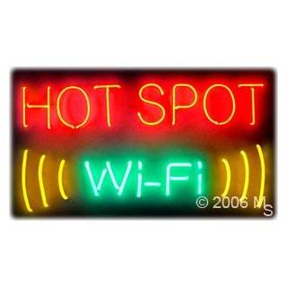 Neon Sign   Hot Spot Wi Fi   Extra Large 20 x 37 by Everything Neon