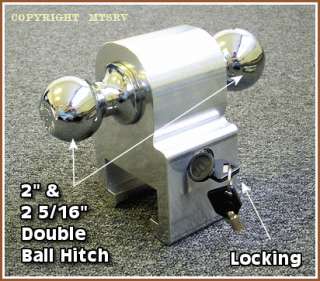Aluminum 6 Adjustable 2 Ball Mount Hitch Rapid LOCKING  