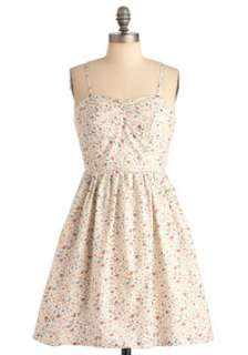 Cream Floral Dress  Modcloth