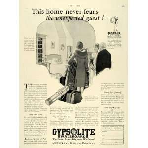 1926 Ad Universal Gypsum Home Gypsolite Wallboard   Original Print Ad