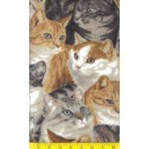  60 Wide Fleece Cats Club Fabric By The Yard Arts 