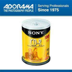 Sony 700MB CD R Data Recordable Compact Disc, 100 Pack #100CDQ80RS 