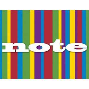  Note Cards   Rainbow Stripes Pattern   Boxed Set of 8 
