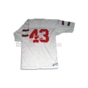  White No. 43 Game Used Cornell Football Jersey