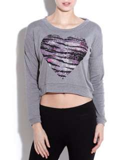 Mid Grey (Grey) Animal Heart Print Sweatshirt  241537907  New Look