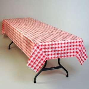  Red Gingham Banquet Table Cover 100 Roll