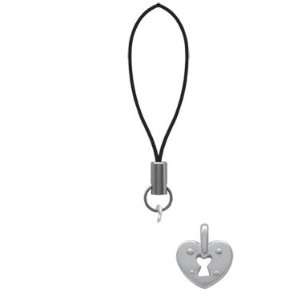  Silver Heart Lock   Cell Phone Charm [Jewelry] Jewelry