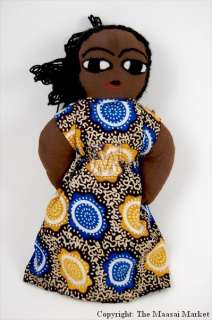   African Kenya Cloth Kitenge Handmade Cloth Ethnic Girl Doll 11  