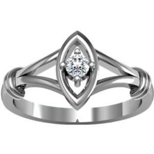  Platinum Diamond Promise Ring   0.10 Ct. Jewelry