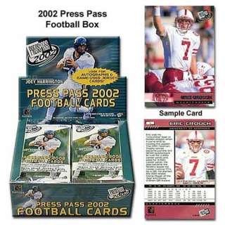   Press Pass Sets Press Pass 2002 NFL Press Pass Box of Unopened Cards