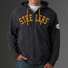 47 Brand Pittsburgh Steelers Gametime Full Zip Hooded Sweatshirt 