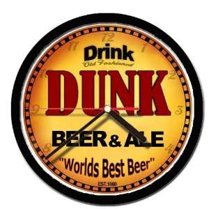 DUNK beer and ale cerveza wall clock