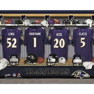  Personalized Baltimore Ravens Locker Room Print Sports 