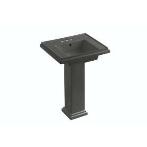  inch Pedestal Lavatory with 4 inch Centerset Faucet Drilling, Thunder