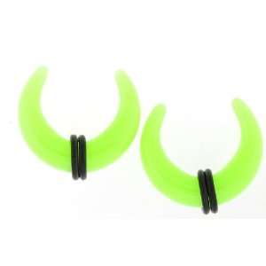  Glow in the Dark Acrylic Pincher Green 4g   Sold as Pair Jewelry