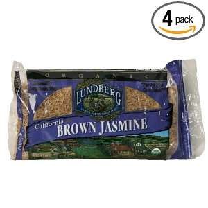 Lundberg Rice Organic Brown Jasmine, Gluten Free, 32 ounces (Pack of4)