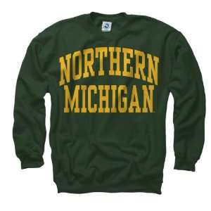 Northern Michigan Wildcats Green Arch Crewneck Sweatshirt