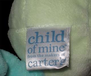 CARTERS Child of Mine Plush GREEN FROG Lovey BABY TOY  