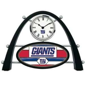    New York Giants Stained Glass Mantel Clock