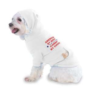 BIRTH COWBOY BY CHOICE Hooded (Hoody) T Shirt with pocket for your Dog 