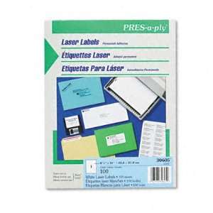  Laser Labels, Full Sheet, 8 1/2x11, White, 100/BX 