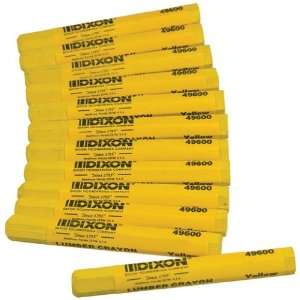  Dixon 49600 Industrial Lumber Crayon   Yellow   12 per 