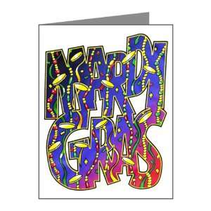  Note Cards (10 Pack) Mardi Gras Fat Tuesday Celebration 