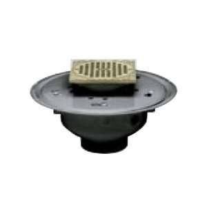 com Oatey 72142 PVC Adjustable Commercial Drain with 6 Inch BR Grate 