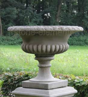 Steinobjekt Schale Vase GRIMSBY + Sockel ASHFORD orig. englischer 