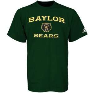  adidas Baylor Bears Green Stacked T shirt Sports 