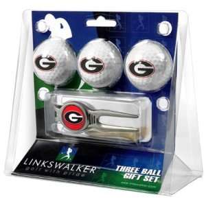  Georgia Bulldogs NCAA 3 Ball Gift Pack w/ Kool Tool 
