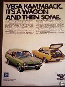 1971 Chevrolet VEGA KAMMBACK WAGON vintage car ad  