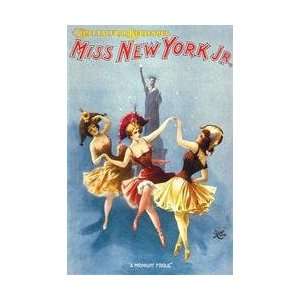 Miss New York Jr Burlesque 12x18 Giclee on canvas 