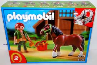 PLAYMOBIL 5107 5108 5109 5112 Pferderassen Pferdebox NE  