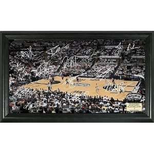  San Antonio Spurs Framed Signature Court Sports 