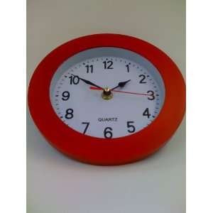  New 7 Home Classic Style Decor Wall Clock Round Red