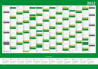 Jahreskalender 2012 im großem XL Format   gerollt  