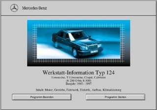 Reparatur Handbuch Werkstatt CD WIS Mercedes W124. 200D   500E in 
