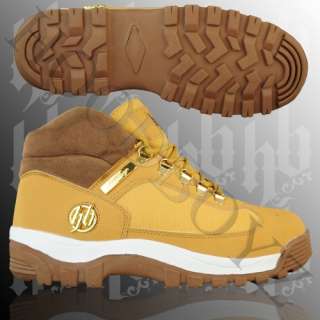 Hoodboyz Gangsta Schuhe Boots *2 Wahl* Timber/Braun/Gold  
