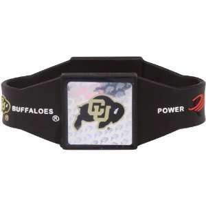 NCAA Colorado Buffaloes Black Power Force Silicone Wristband  